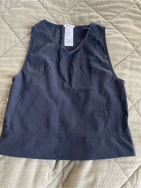 Wolford Black Sleeveless V-Neck Tank Size L